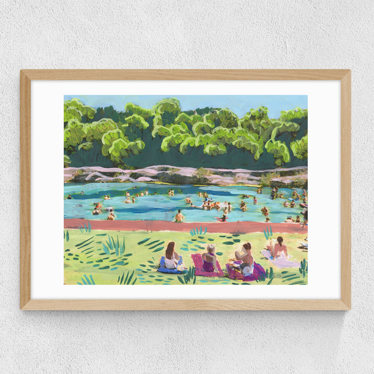 Barton Springs Summer Medium Oak Frame