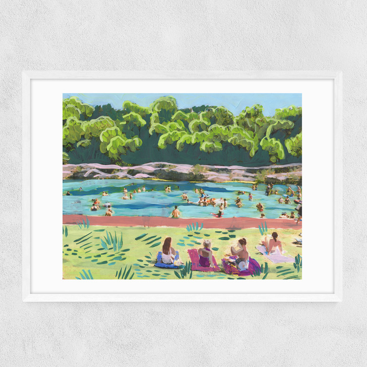 Barton Springs Summer Narrow White Frame