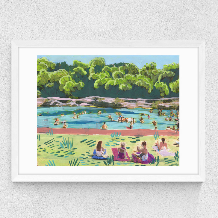 Barton Springs Summer Medium White Frame