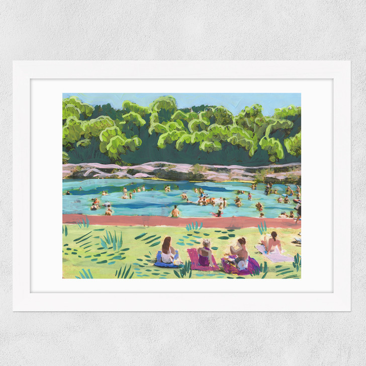 Barton Springs Summer Wide White Frame