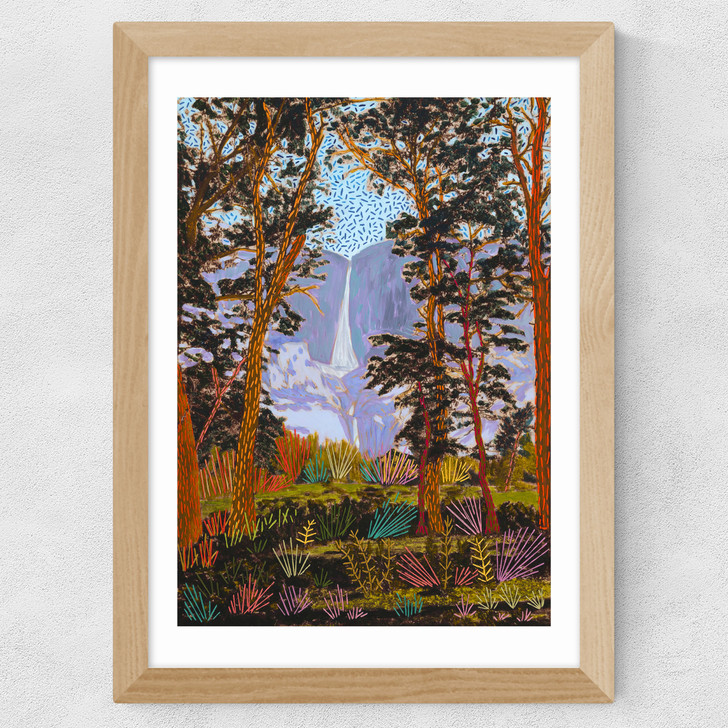 Embroidered Yosemite Wide Oak Frame
