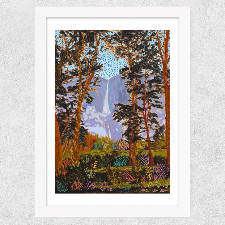 Embroidered Yosemite Wide White Frame