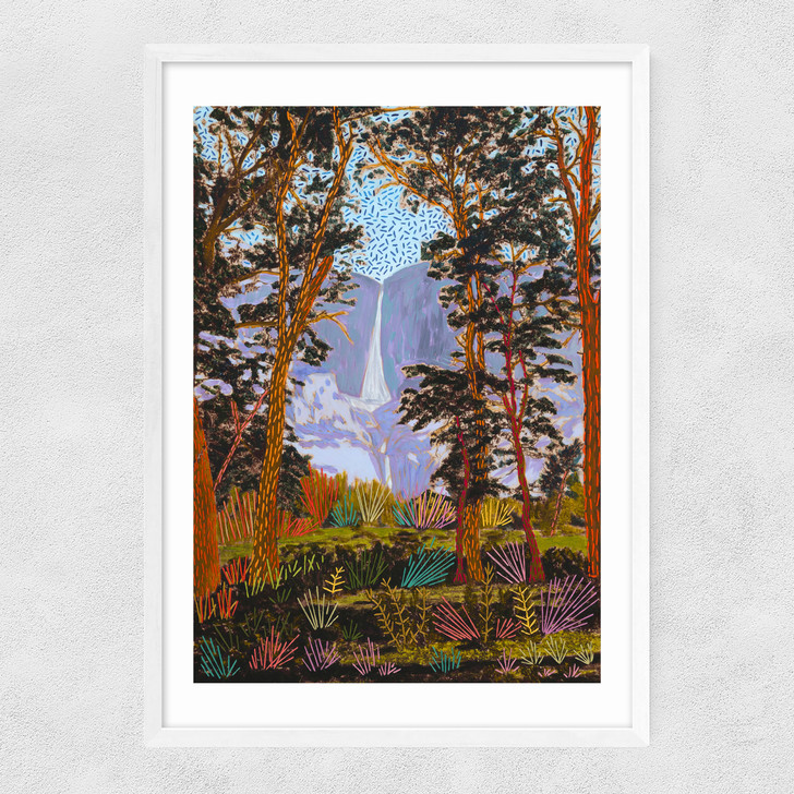 Embroidered Yosemite Narrow White Frame