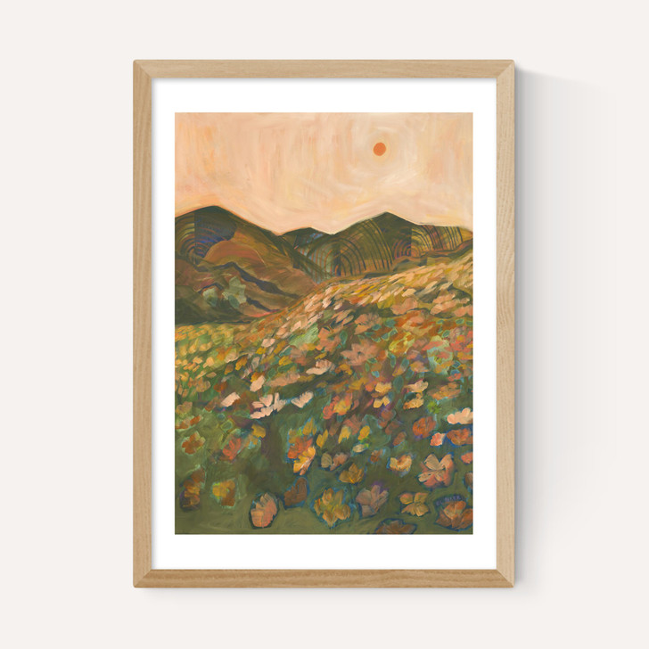 Pastel Poppy Landscape