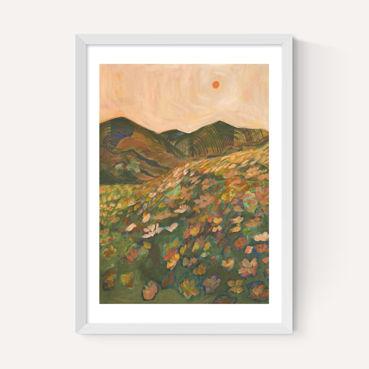 Pastel Poppy Landscape