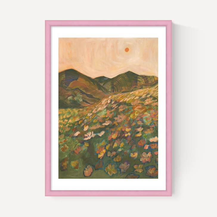 Pastel Poppy Landscape