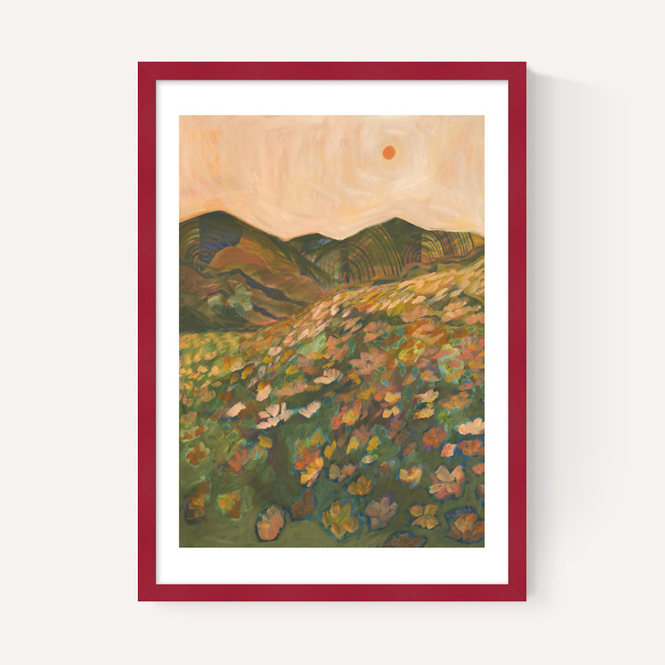 Pastel Poppy Landscape