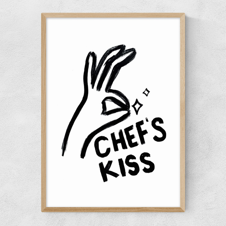 CHEF'S KISS Narrow Oak Frame