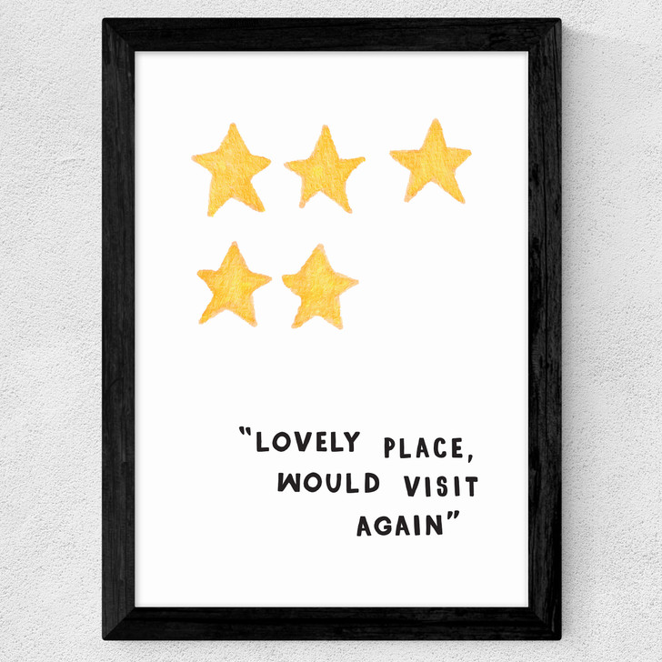 Lovely Place Wide Black Frame