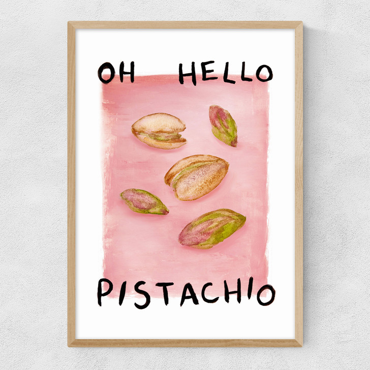 Oh Hello Pistachio Narrow Oak Frame