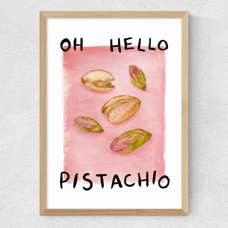 Oh Hello Pistachio Medium Oak Frame