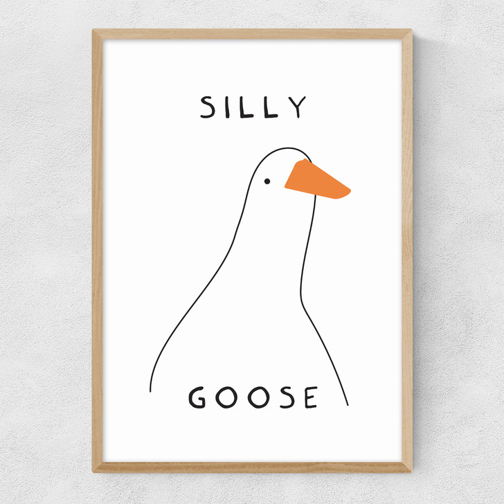 Silly Goose Narrow Oak Frame