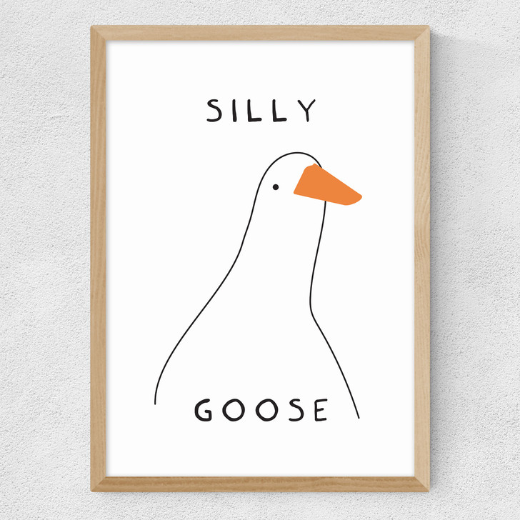 Silly Goose Medium Oak Frame