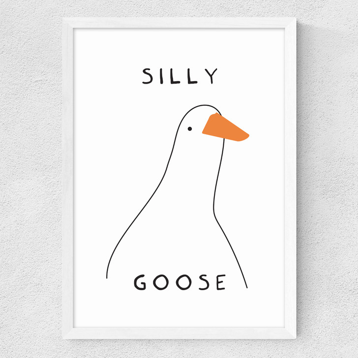 Silly Goose Medium White Frame