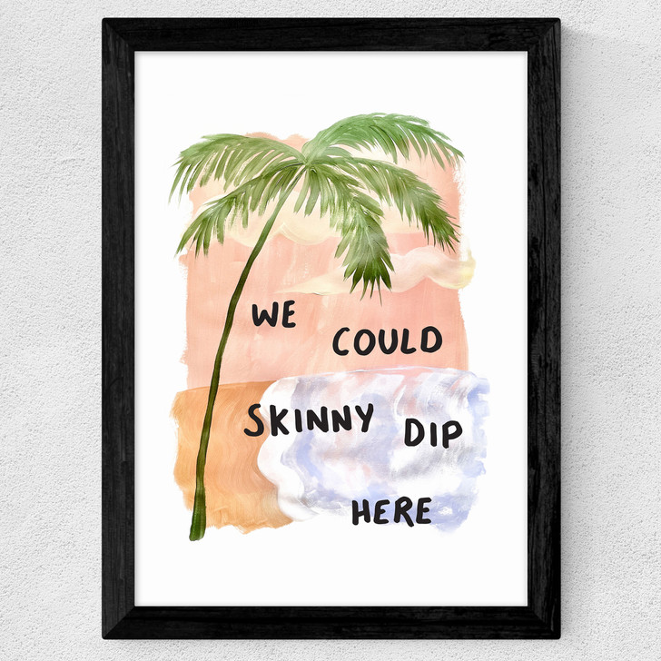 We Could Skinny Dip Here Wide Black Frame