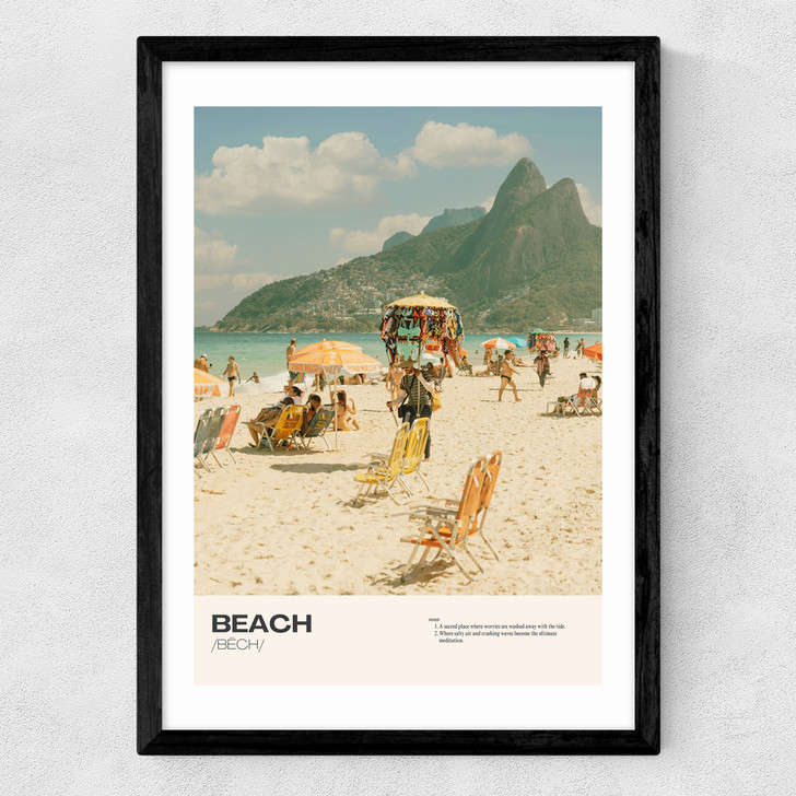 Beach Medium Black Frame