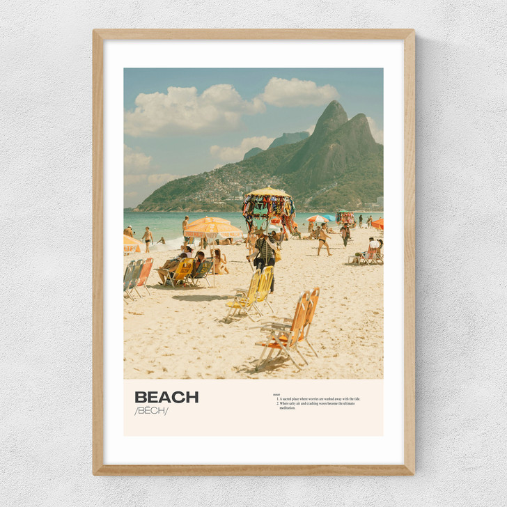 Beach Narrow Oak Frame