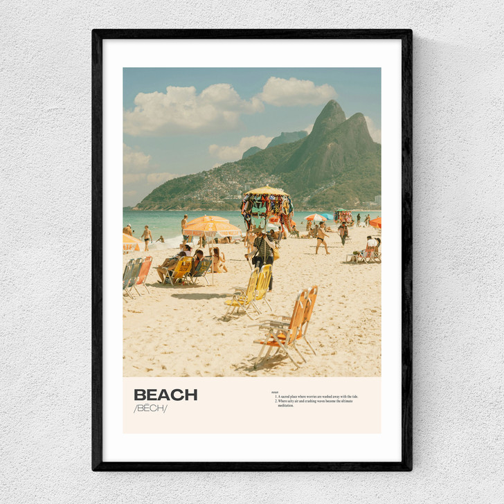 Beach Narrow Black Frame