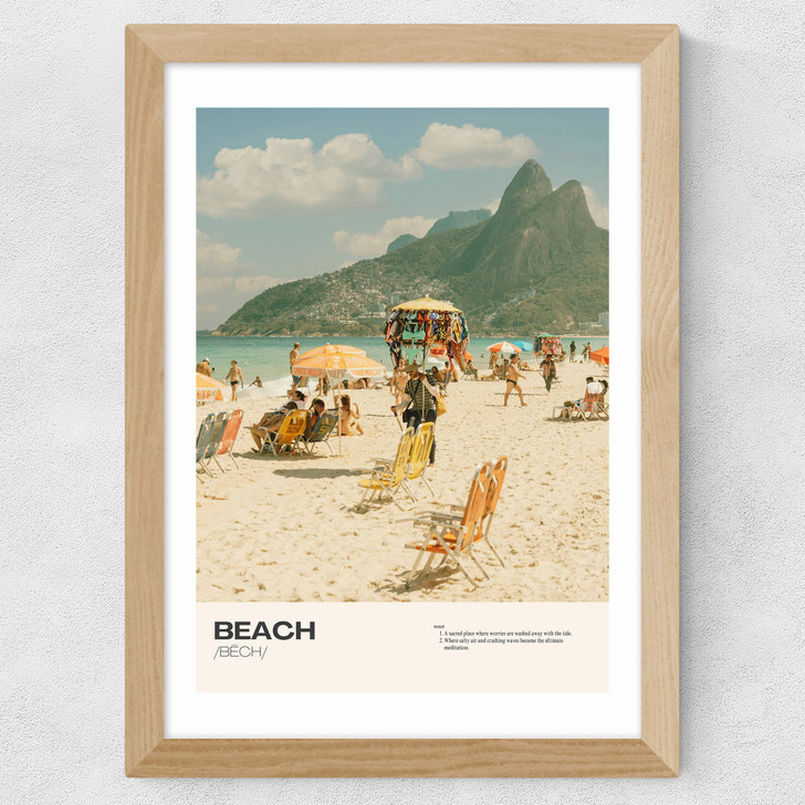 Beach Wide Oak Frame
