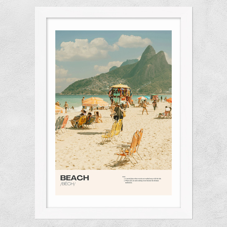 Beach Wide White Frame