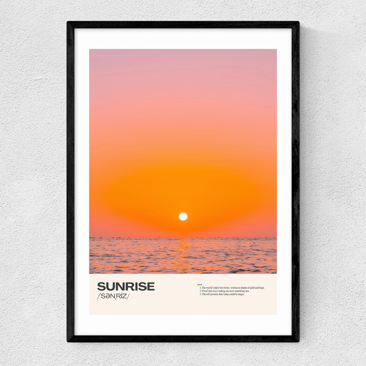 Morning Sunrise Narrow Black Frame