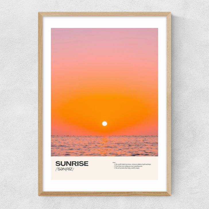 Morning Sunrise Narrow Oak Frame