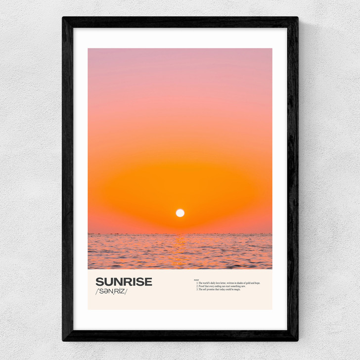 Morning Sunrise Medium Black Frame
