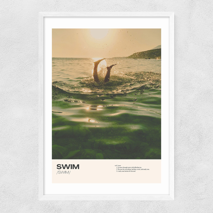 Swim Narrow White Frame