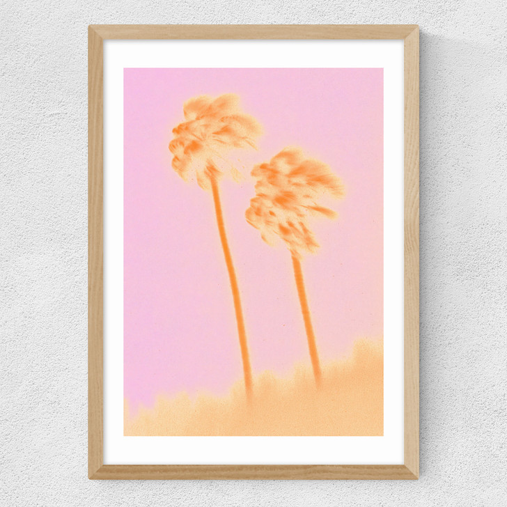 Palms I Medium Oak Frame