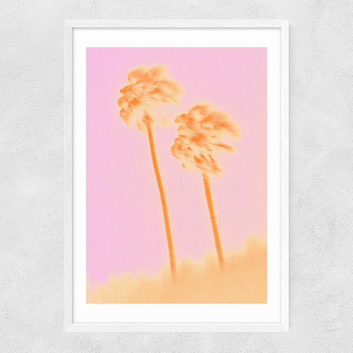 Palms I Narrow White Frame