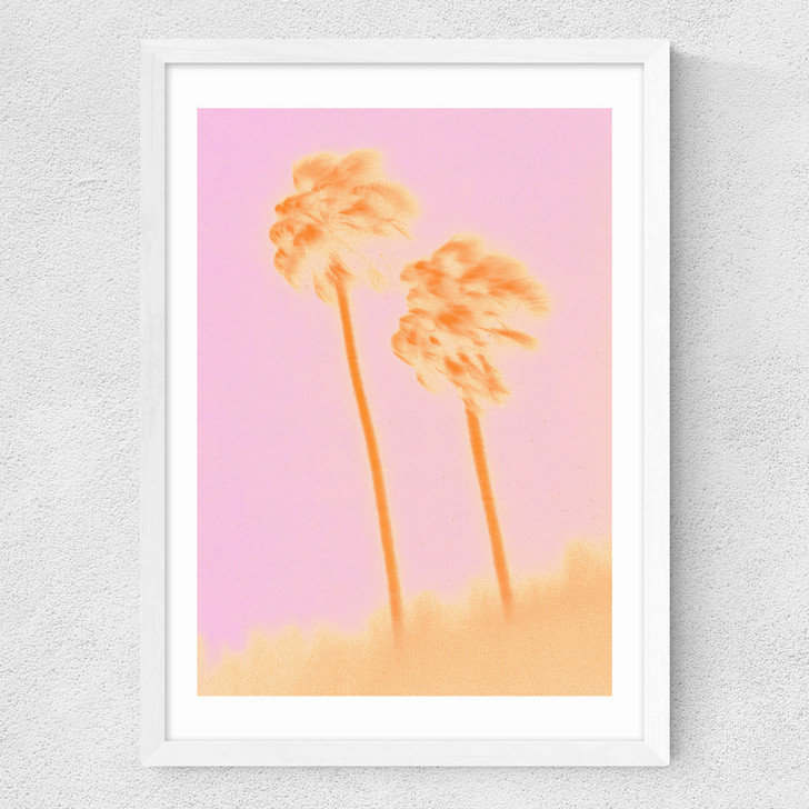 Palms I Medium White Frame