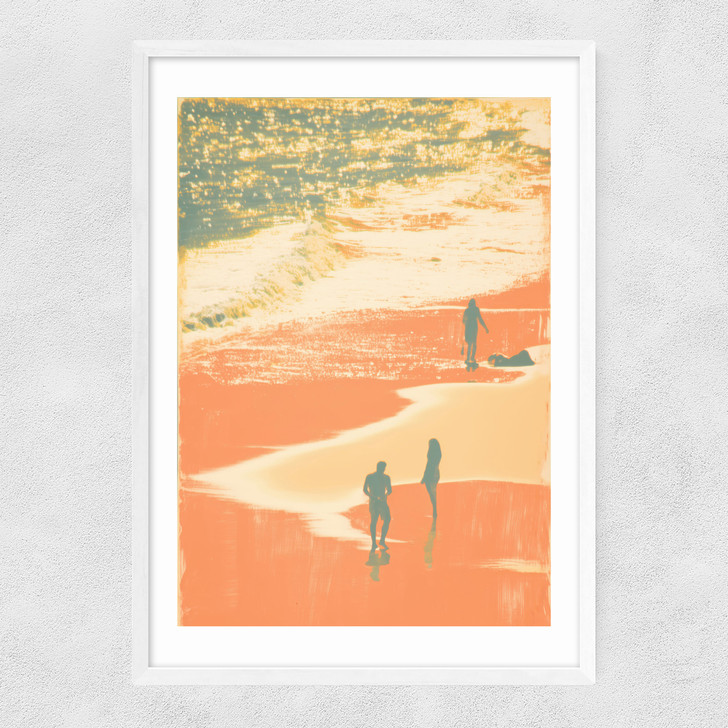 Palms II Narrow White Frame