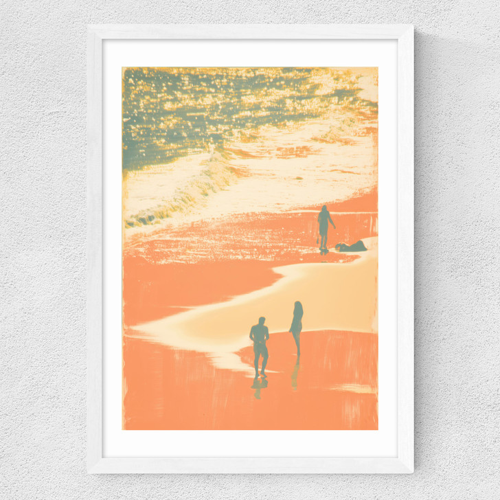 Palms II Medium White Frame