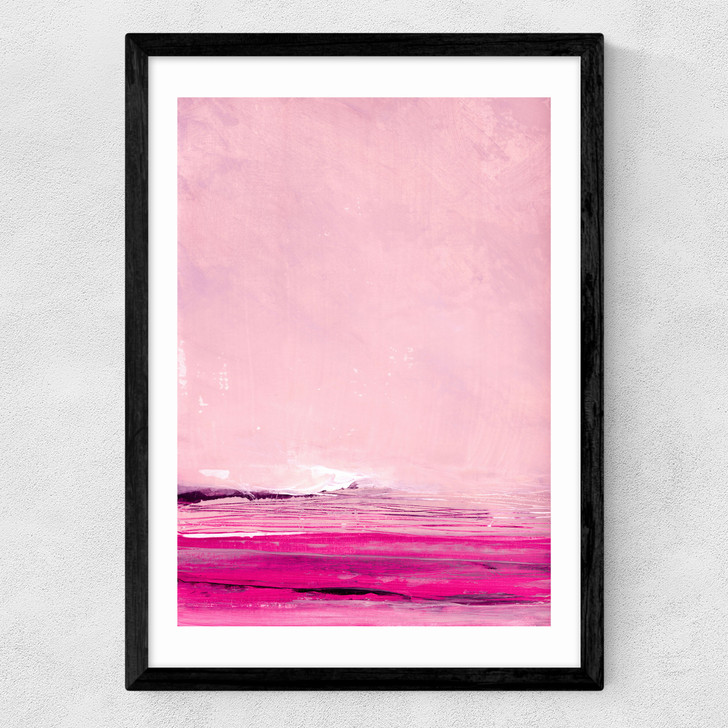 Pink Sweep Medium Black Frame