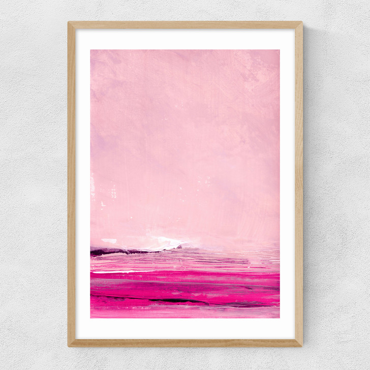 Pink Sweep Narrow Oak Frame