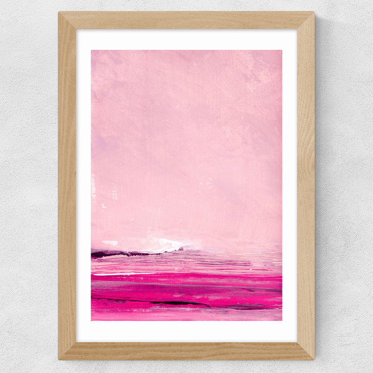 Pink Sweep Wide Oak Frame