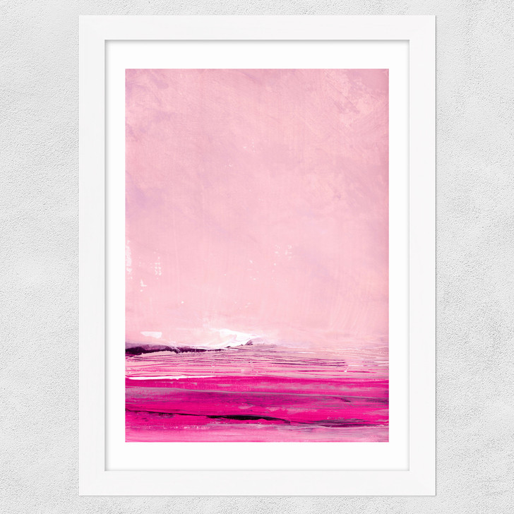 Pink Sweep Wide White Frame