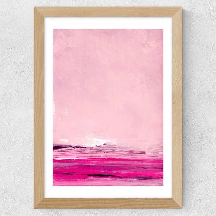 Pink Sweep Wide Oak Frame