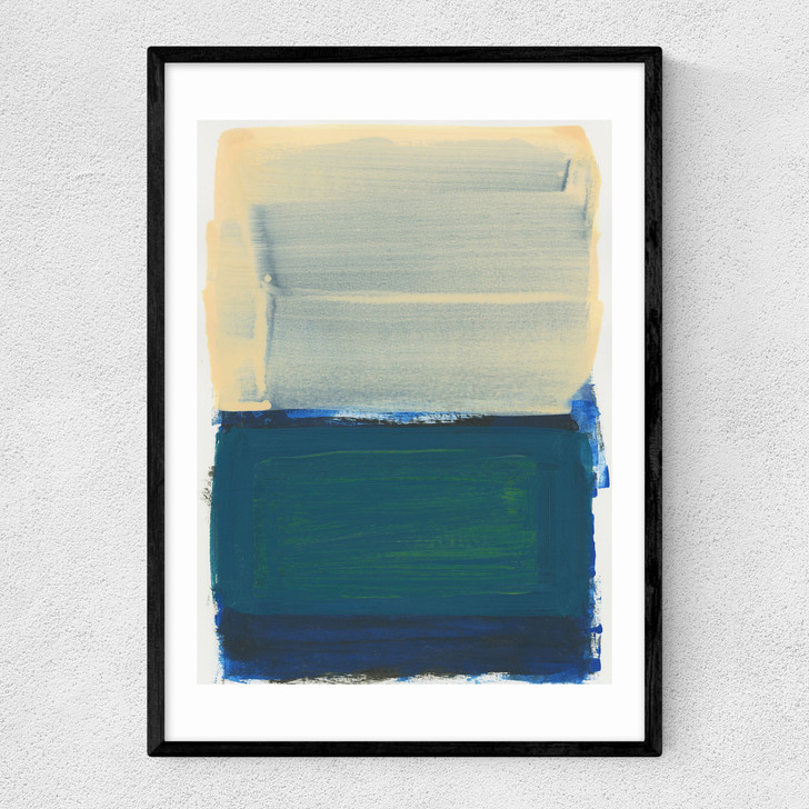 Green Blue Yellow Layers Narrow Black Frame