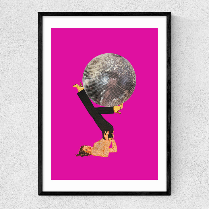 Boogie Shoes in Pink Narrow Black Frame