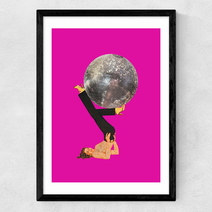 Boogie Shoes in Pink Medium Black Frame