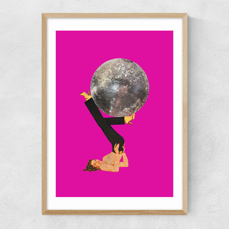 Boogie Shoes in Pink Narrow Oak Frame