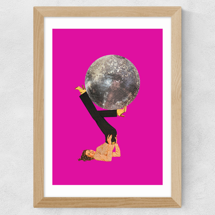 Boogie Shoes in Pink Wide Oak Frame