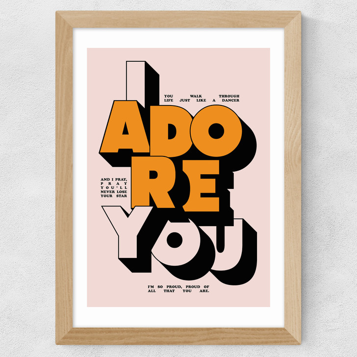 Adore You Wide Oak Frame