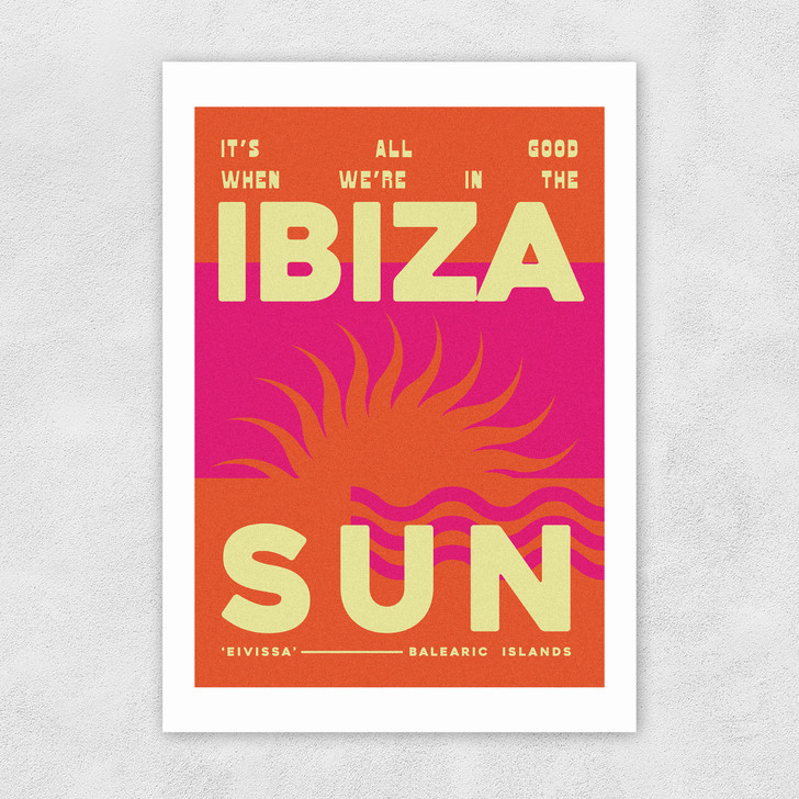 Ibiza Sun Unframed Print
