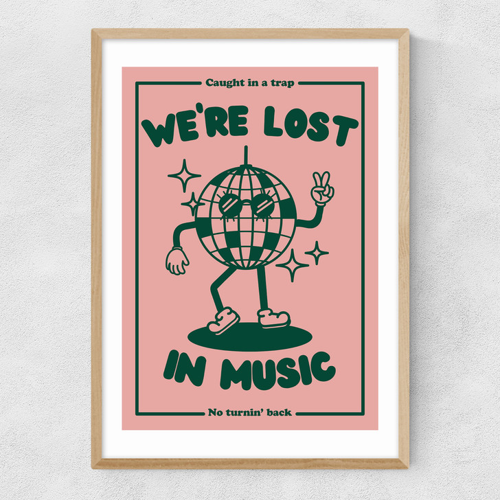 Lost In Music Narrow Oak Frame