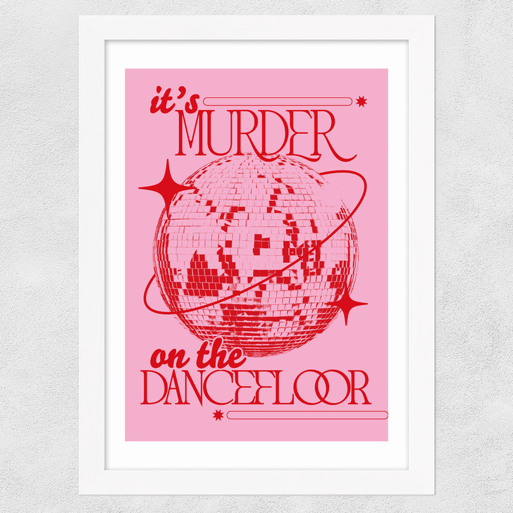 Murder On The Dance Floor Wide White Frame