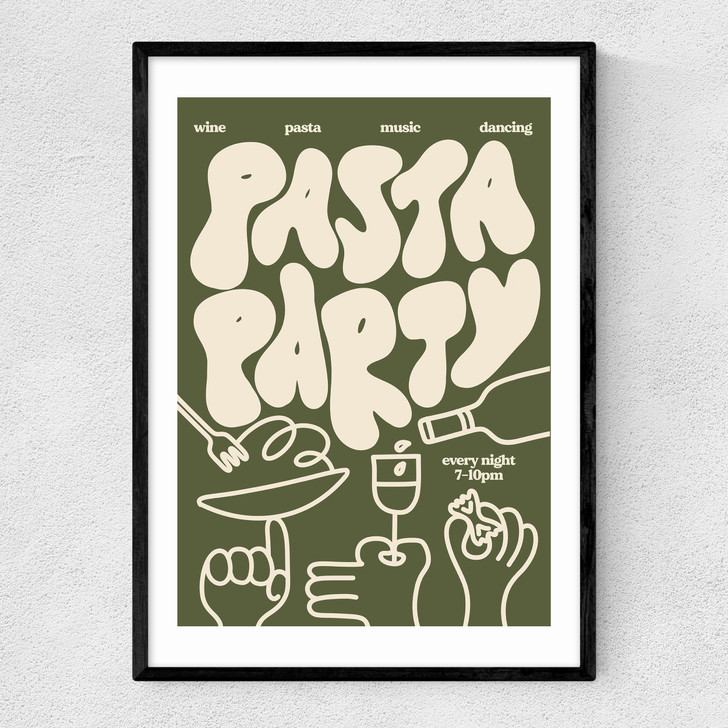 Pasta Party Narrow Black Frame