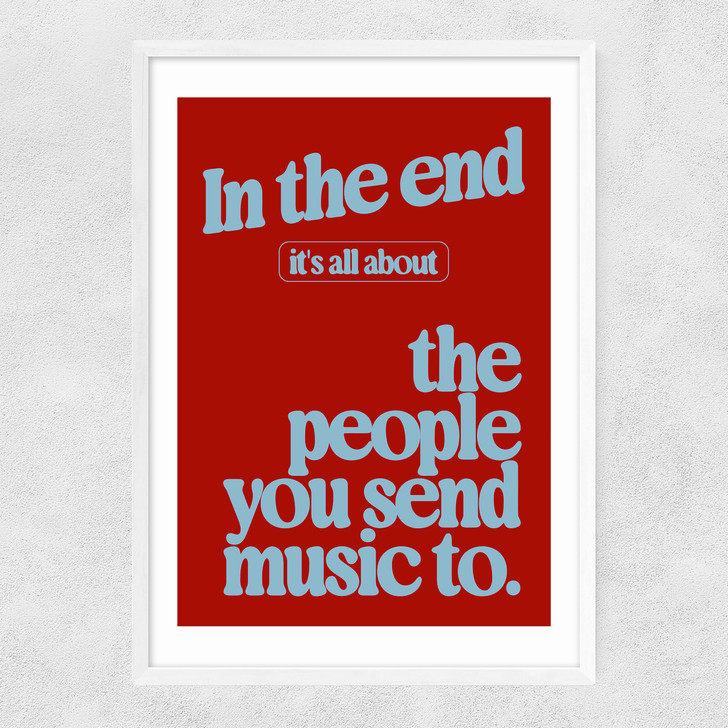 Send Music Narrow White Frame