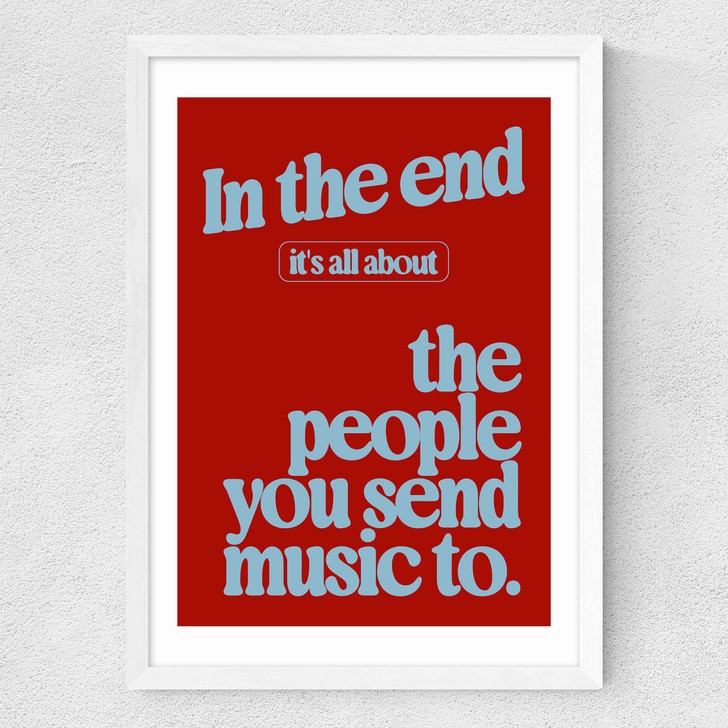 Send Music Medium White Frame